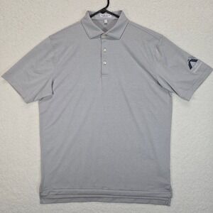 Peter Millar Men Halford Performance Polo Gray The Players 50th Anniversary Sz L